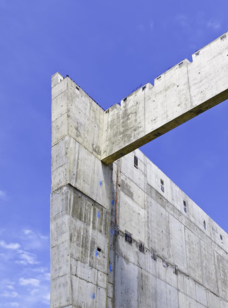 thin GFRC wall panels installed on a building