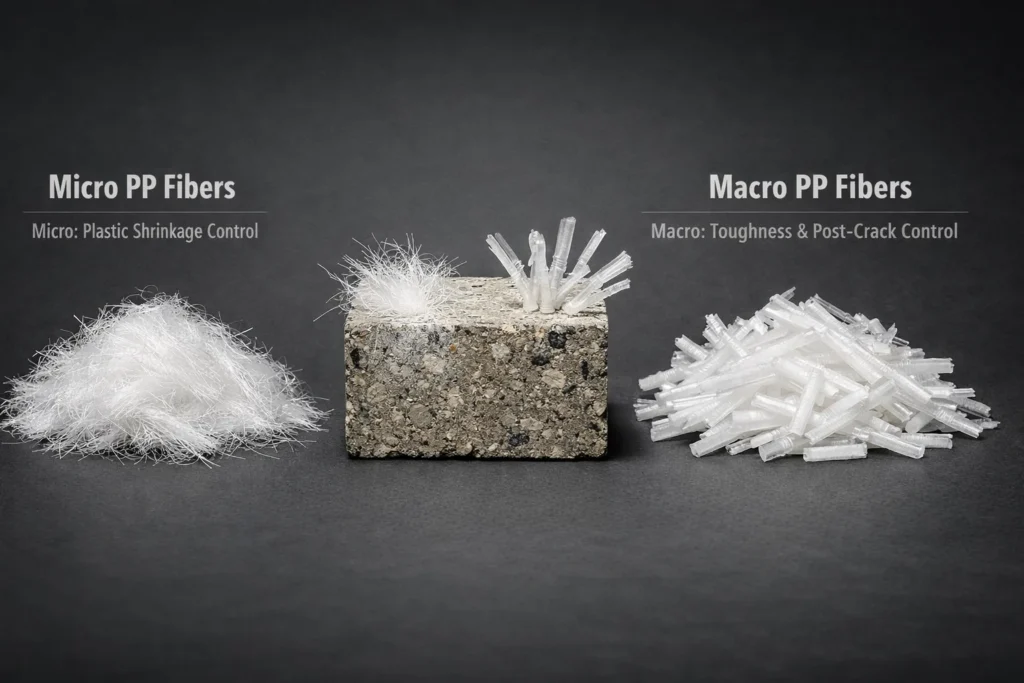 用于混凝土加固的微聚丙烯纤维与大聚丙烯纤维的比较