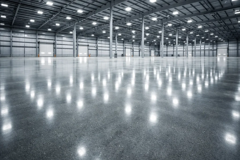 Fiber takviye kullanılarak daha yüksek aşınma direnci için tasarlanmış bitmiş beton yüzey