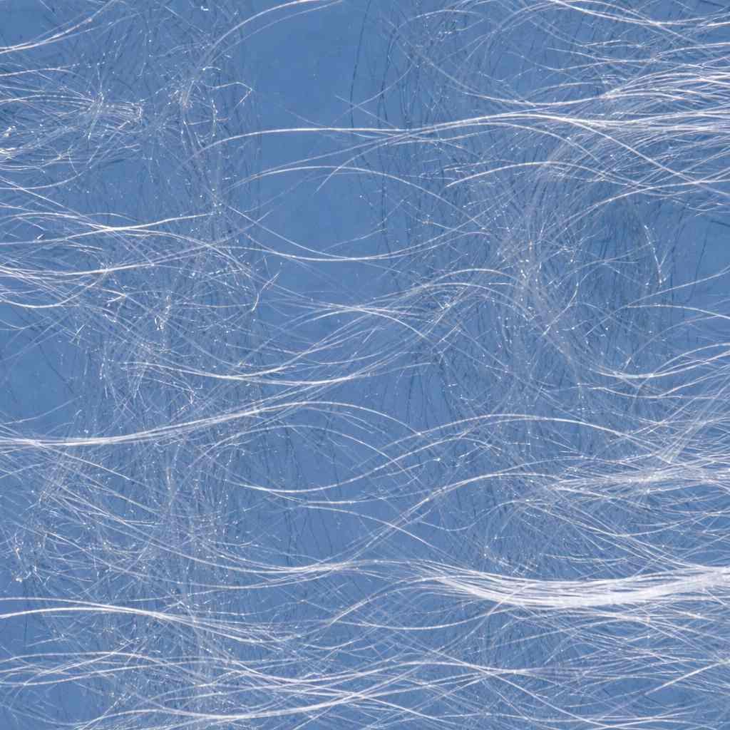 fine transparent PP monofilament fibre strands in close-up view
