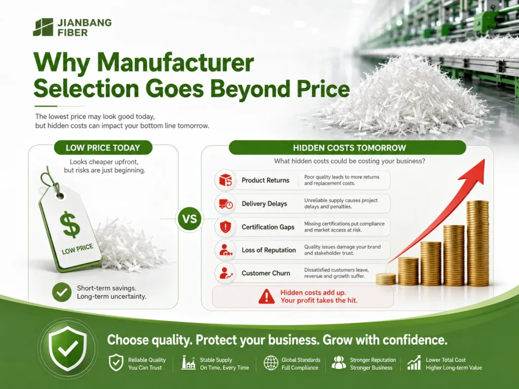 Hidden risks of choosing low-price polypropylene fiber suppliers