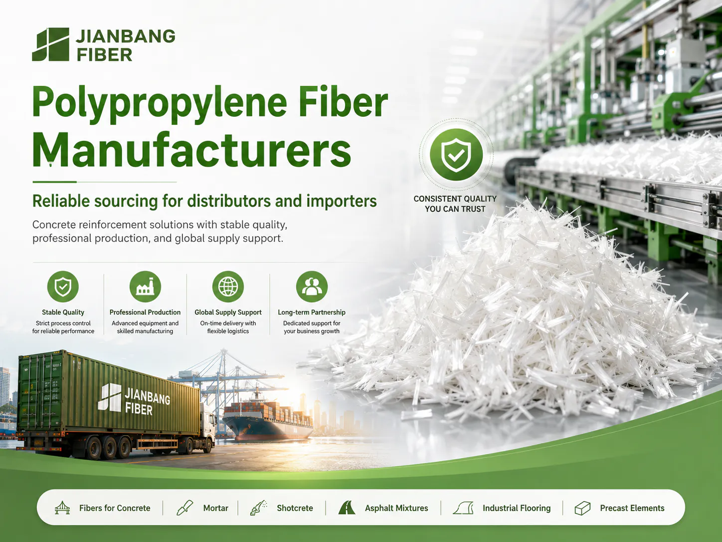 Polypropylene Fiber Manufacturers: A Distributor’s Guide to Evaluation and Selection