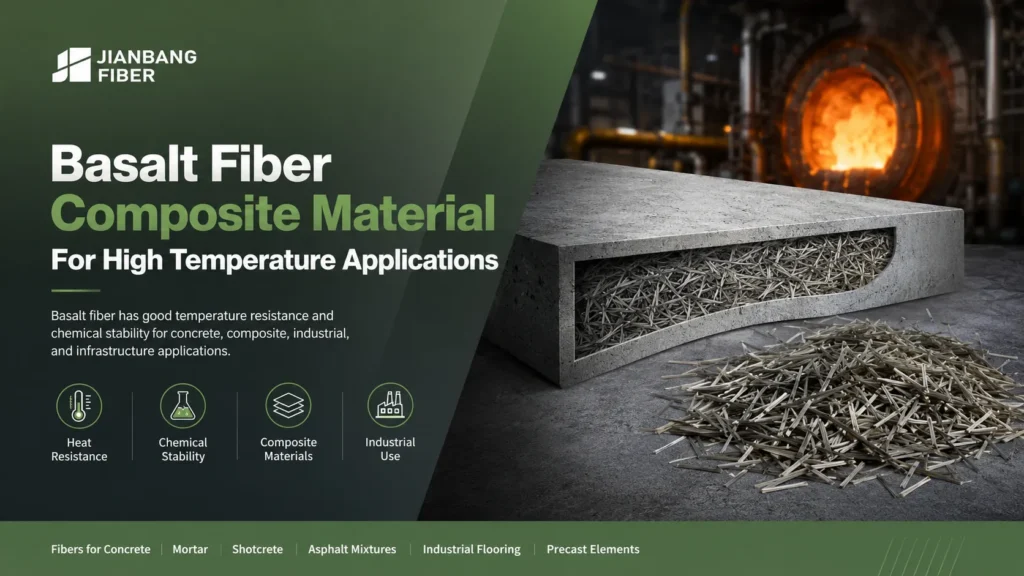 Basalt fiber composite material is used where heat resistance and chemical stability are required.