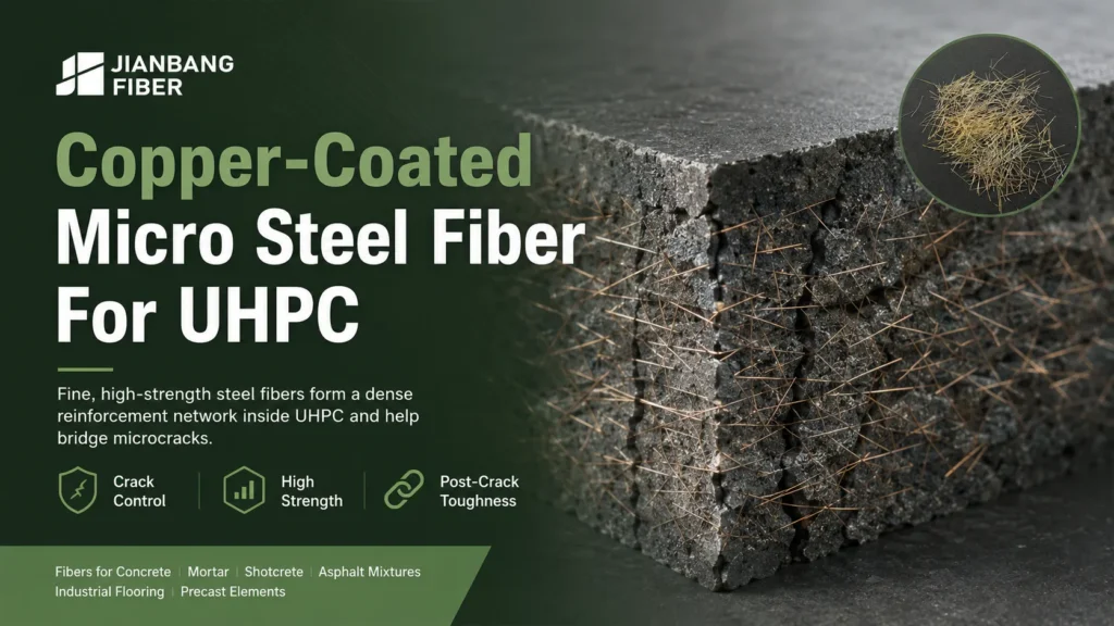 Ecocretefiber supplies high-strength micro steel fiber for UHPC and RPC concrete products.